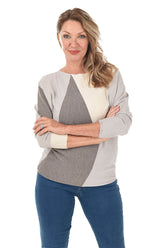 Sahara Angular Colorblock Dolman Sleeve Sweater