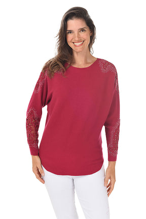 Lacy Rhinestone Sweater