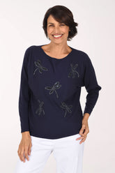 Beaded Dragonfly Sweater