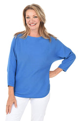 Solid Color Cotton Boatneck Sweater