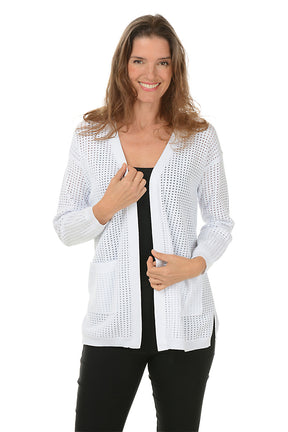 Long Dolman Sleeve Double Pocket Cardigan