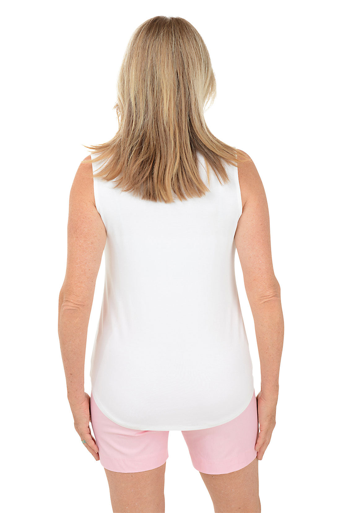 Inverted Pleat Sleeveless Knit Top