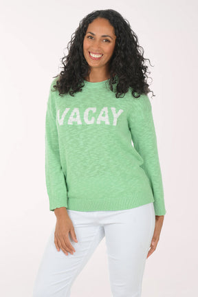 Vacay Cotton Crewneck Sweater