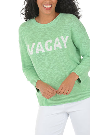 Vacay Cotton Crewneck Sweater