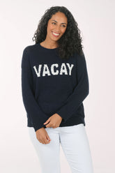 Vacay Cotton Crewneck Sweater
