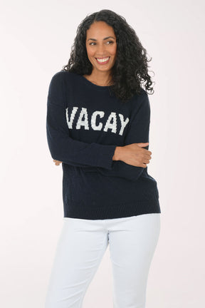 Vacay Cotton Crewneck Sweater
