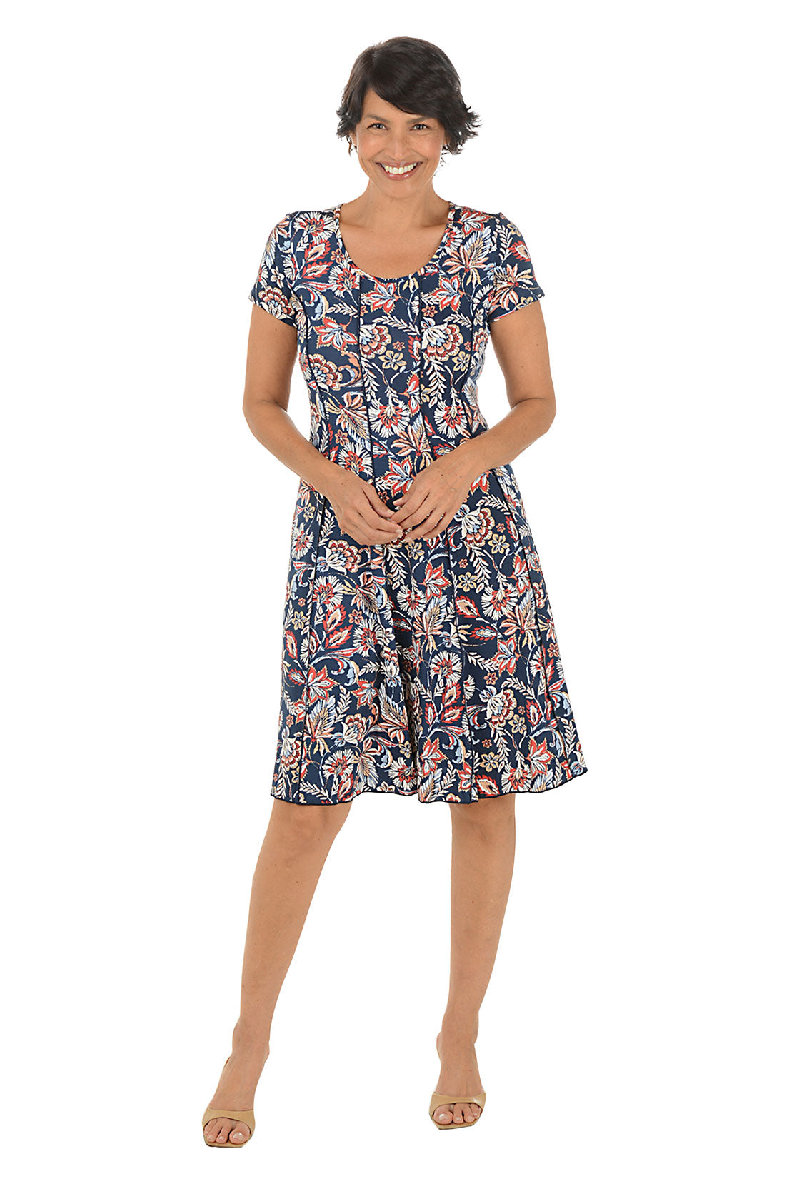 Melaleuca Puff Print Seamed Dress