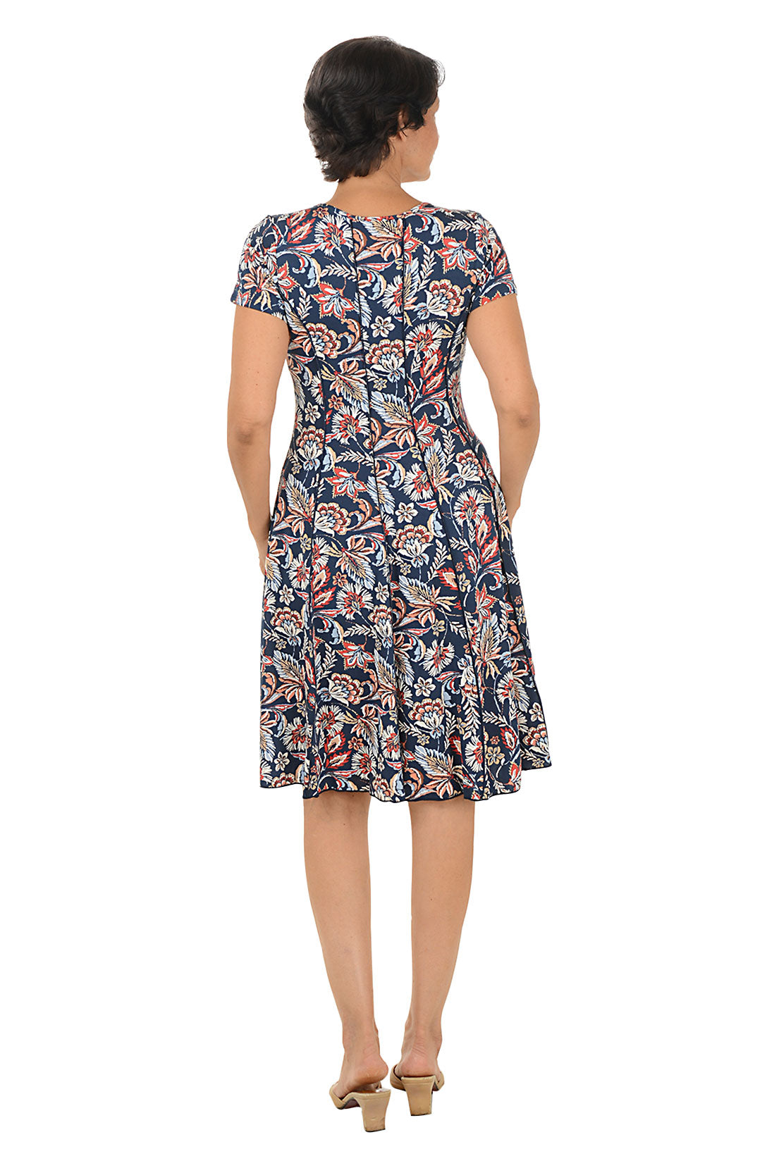 Melaleuca Puff Print Seamed Dress