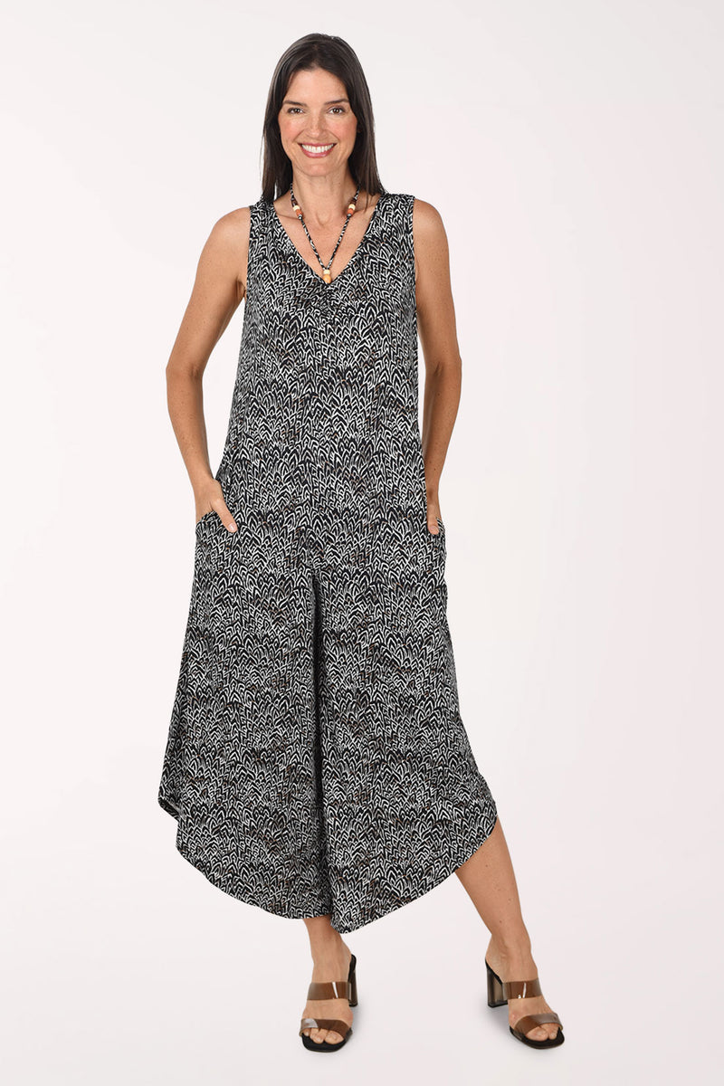 Sami and Jo Chevron Beaded Neck Jumpsuit | Anthony's
