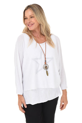 Shining Star Layered Necklace Top