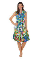 Positano Organic Cotton Pleated Sleeveless Dress