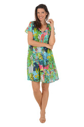 Elafonisi Organic Cotton Short Sleeve Dress