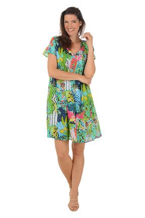 Elafonisi Organic Cotton Short Sleeve Dress