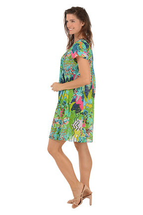 Elafonisi Organic Cotton Short Sleeve Dress
