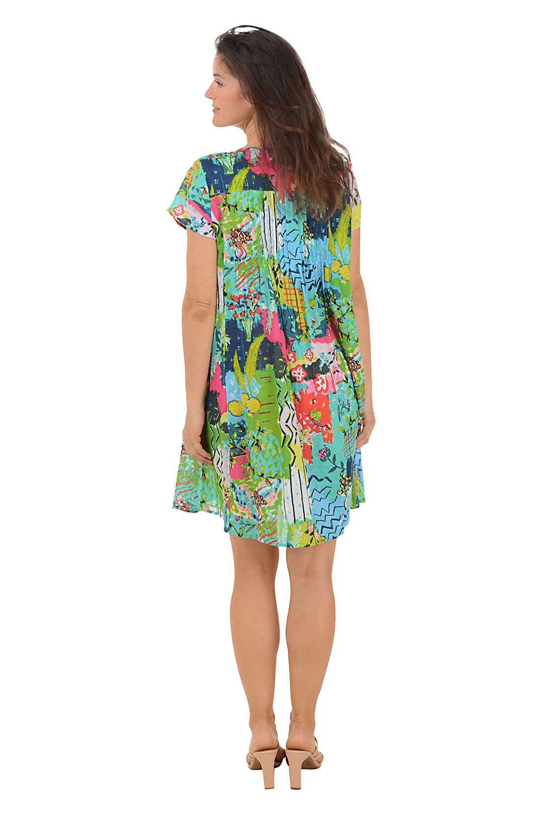 Elafonisi Organic Cotton Short Sleeve Dress
