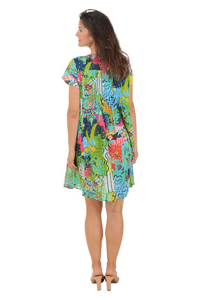 Elafonisi Organic Cotton Short Sleeve Dress