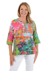 Starla Pleated Button Sleeve Blouse