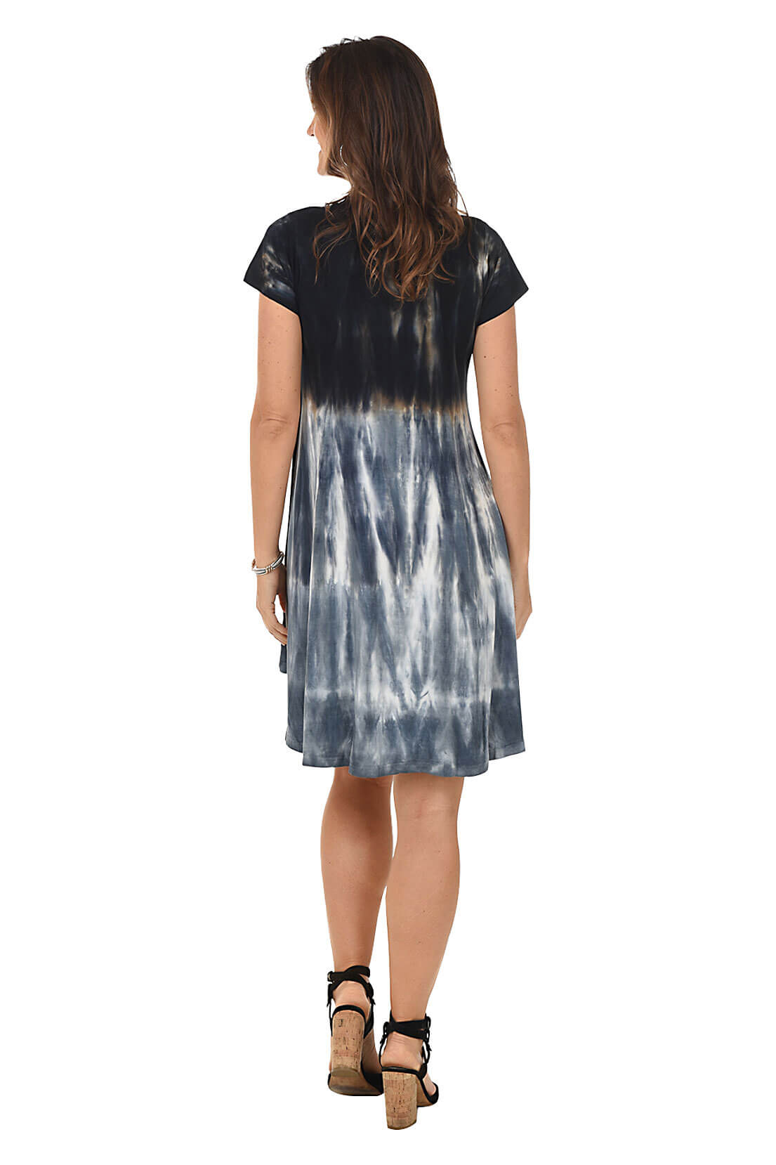 Black Dip-Dyed High-Low Dress