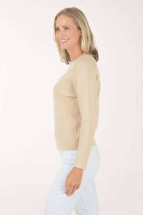 Corded Heart Crewneck Sweater