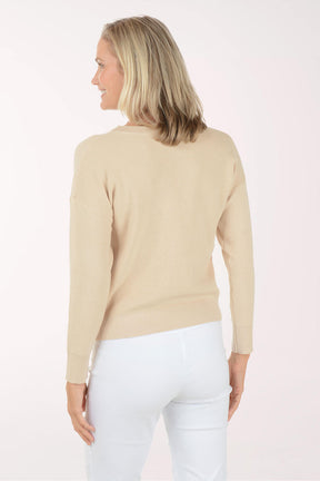 Corded Heart Crewneck Sweater