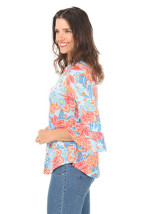 Patio Party Puff Print Knit Top