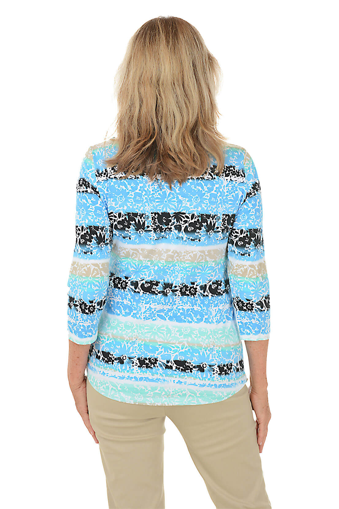 Petite Prints Charming Lagoon Watercolor Floral Top