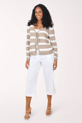 Renaissance Romance Pintuck Linen-Blend Pant