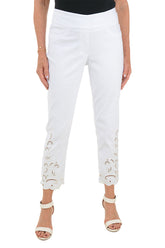Color Crush Embroidered Ankle Pant