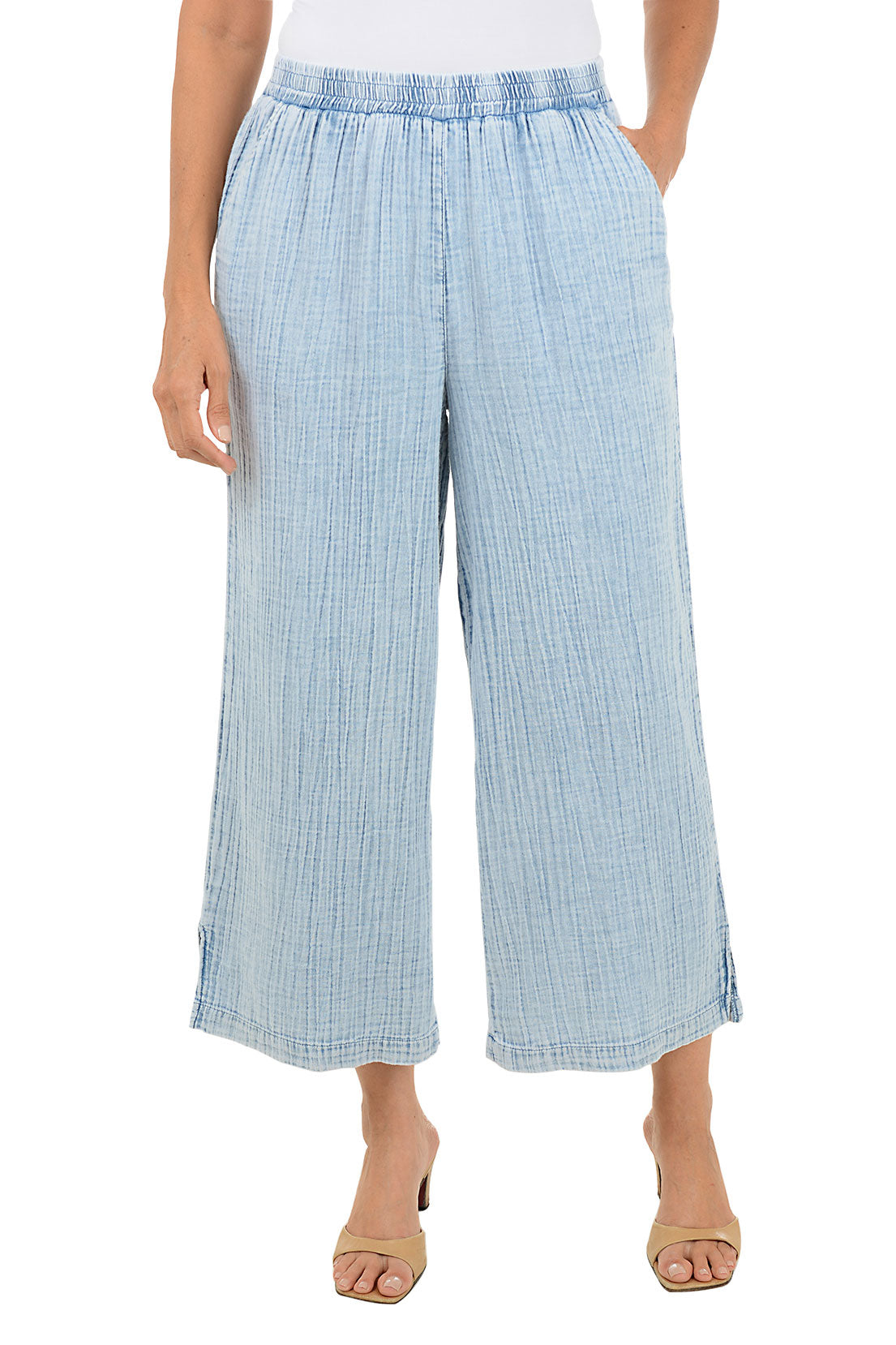 Boho Chic Gauze Wide Leg Pant