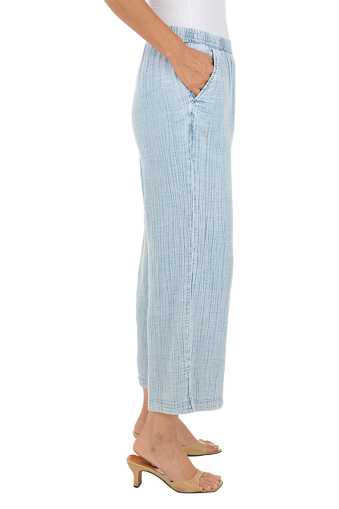 Boho Chic Gauze Wide Leg Pant