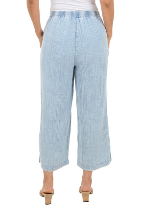 Boho Chic Gauze Wide Leg Pant