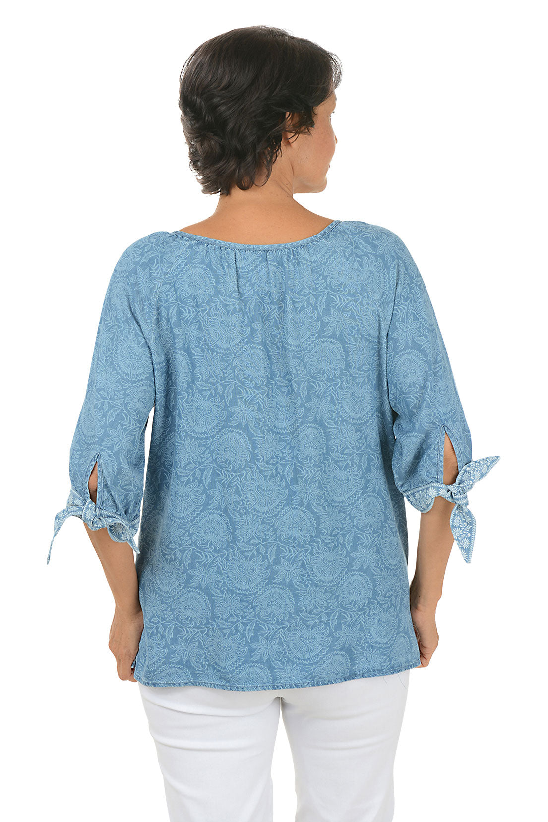 Boho Chic Damask Lyocell Blouse