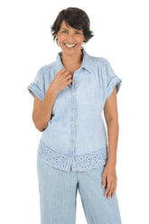 Boho Chic Gauze Short Sleeve Shirt