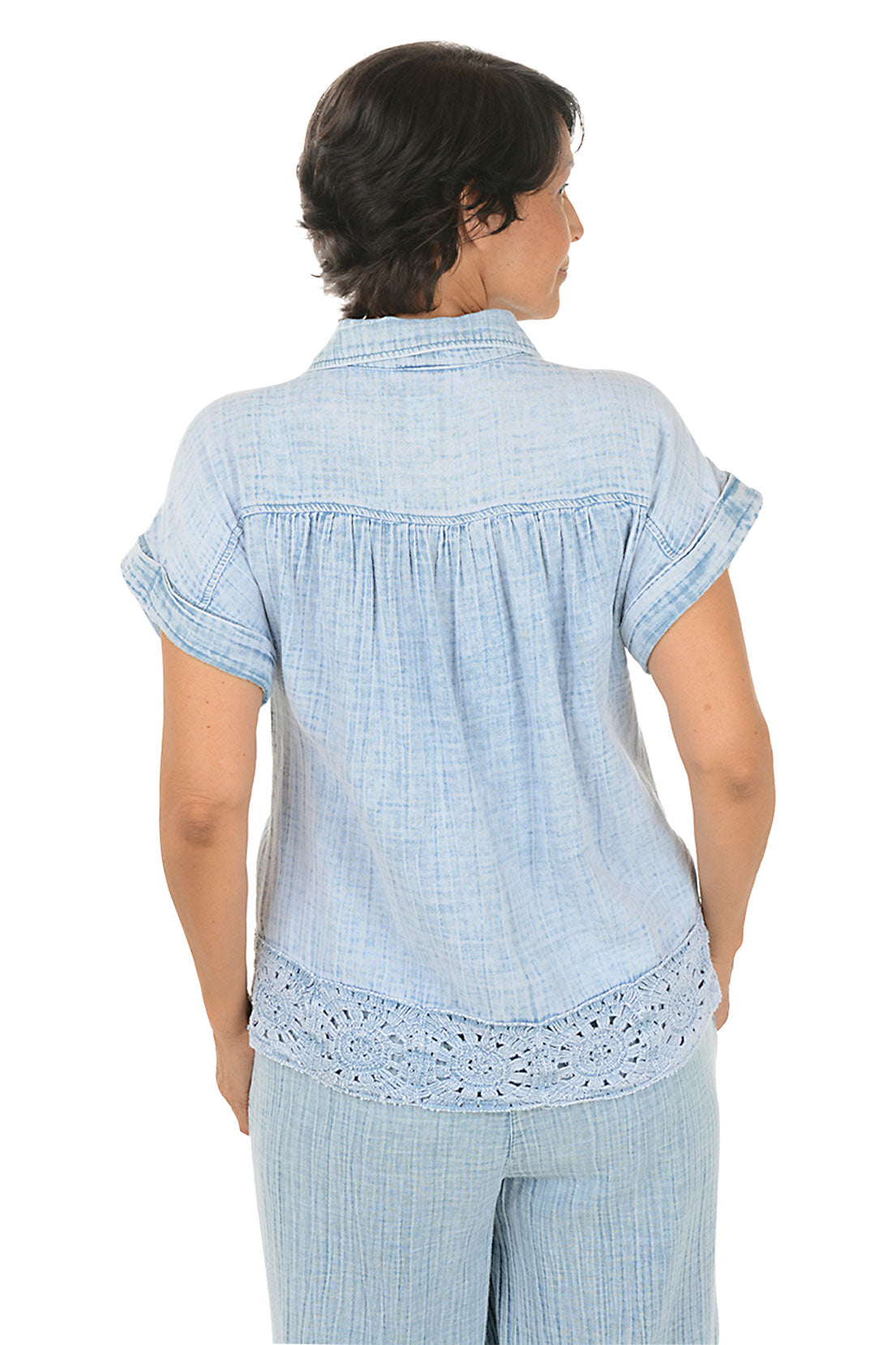 Boho Chic Gauze Short Sleeve Shirt