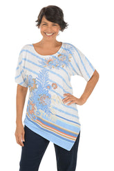 Boho Chic Floral Asymmetrical Hem Top