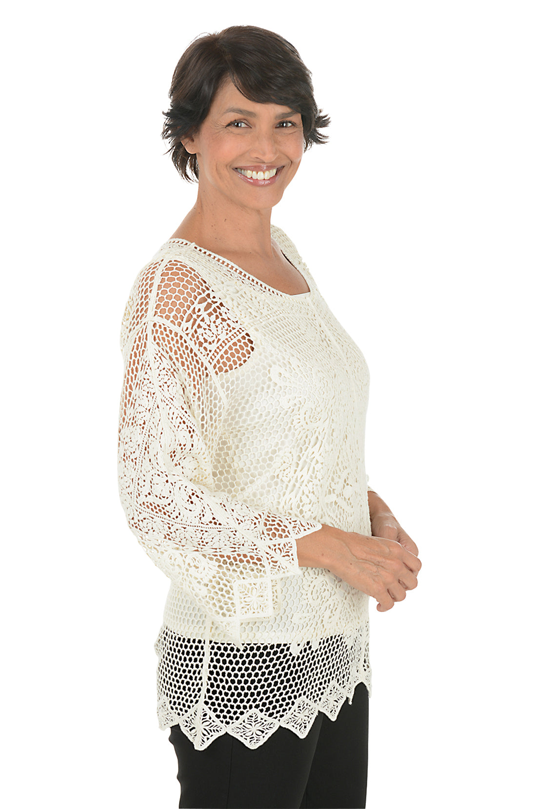 Boho Chic Crocheted Sweater