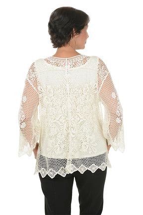Boho Chic Crocheted Sweater