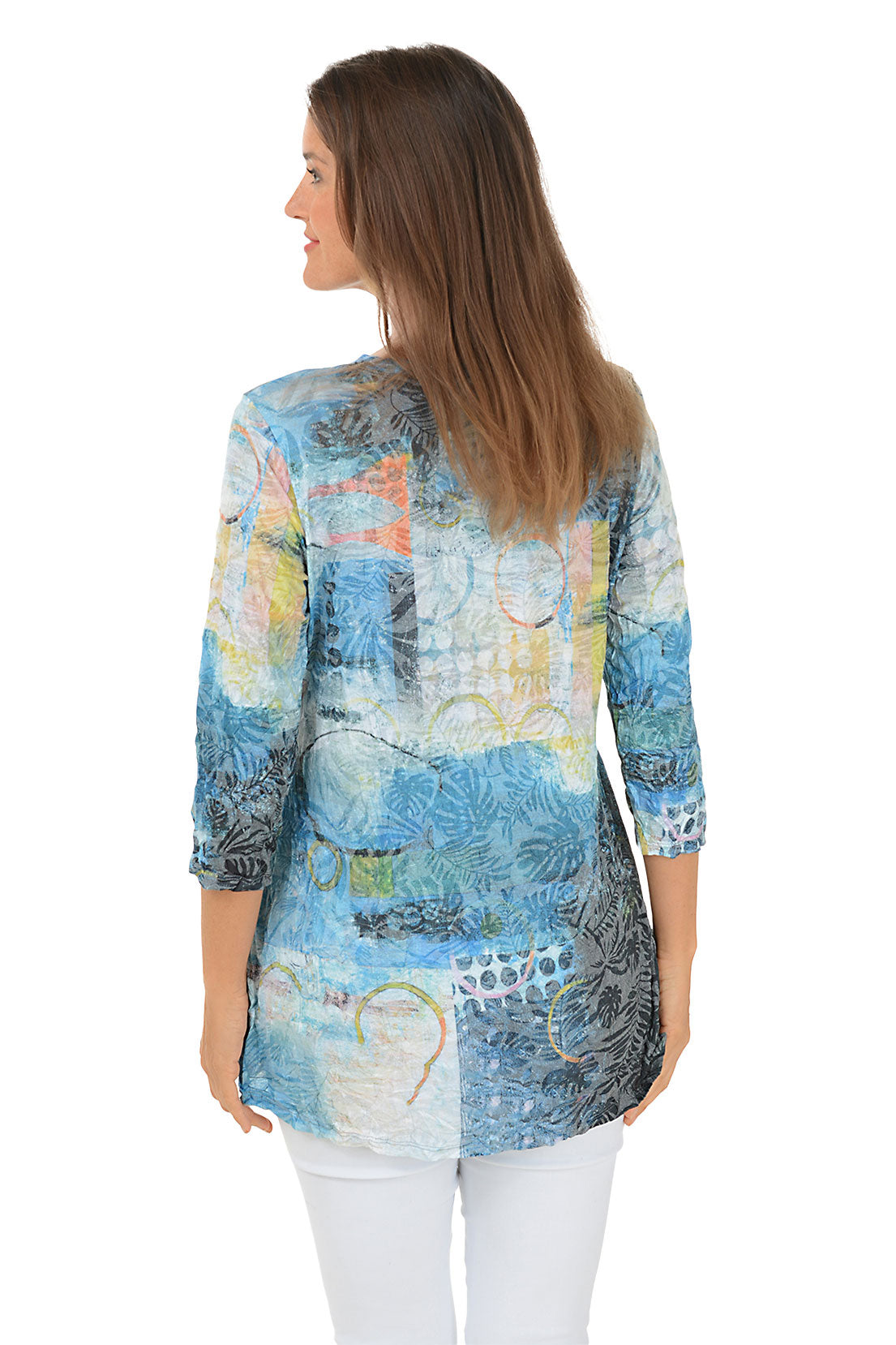 Rising Sun Assymetrical Crinkle Tunic