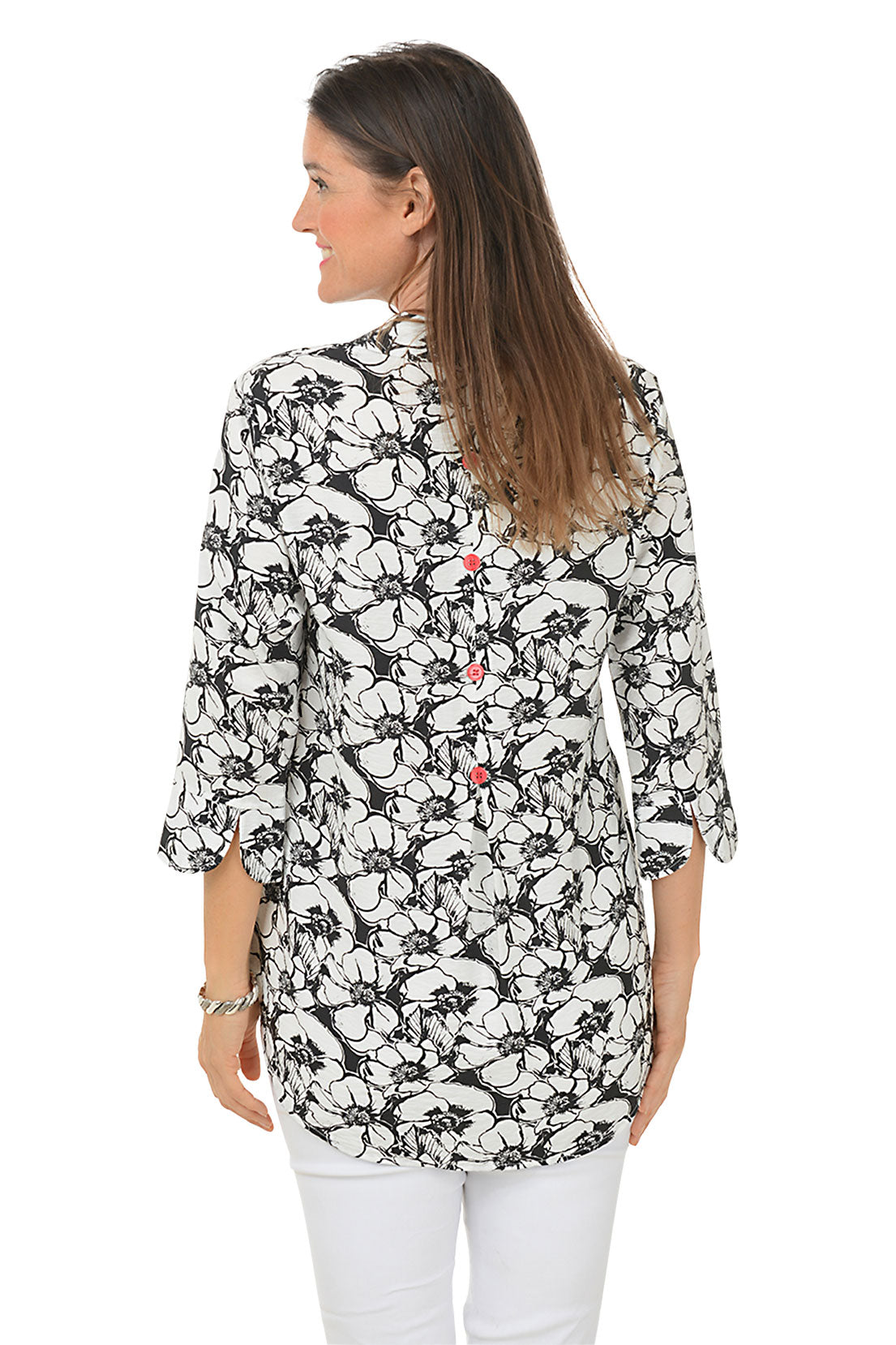 Camellias Button-Back Shirt