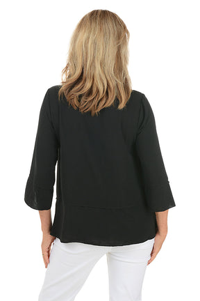 Airflow Layered Button Sleeve Blouse