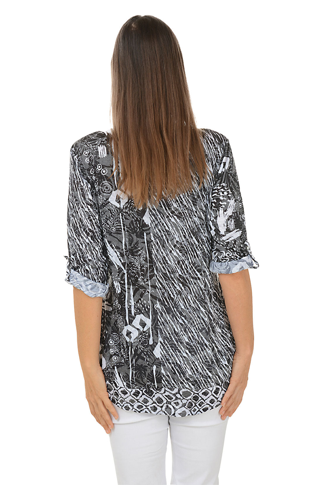 Dandelion Seeds V-Neck Crinkle Top