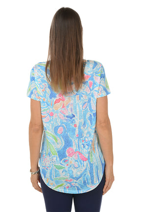 Still Life Slub Knit Short Sleeve Top
