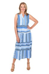 Southwest Patterned Tiered Maxi Dress