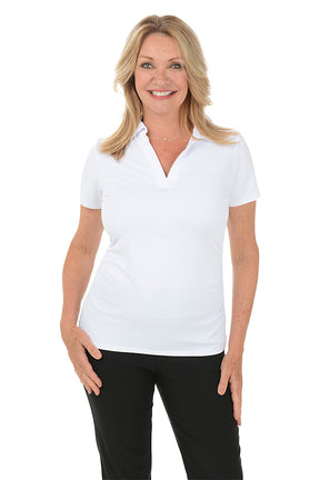 Solid Pique UPF50 Short Sleeve Polo Top