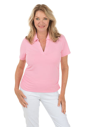 Solid Pique UPF50 Short Sleeve Polo Top