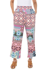 Ariel Flowers Pull-On Palazzo Pant