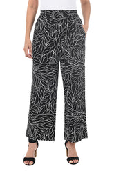 Blakely Leaves Pull-On Palazzo Pant