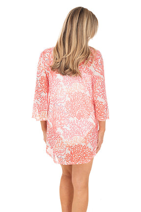 Coral Reef Mesh Swim Cover-Up