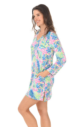 Palm Fronds UPF50+ Cover-Up Dress