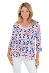 Maritime Motif Criss Cross Tunic